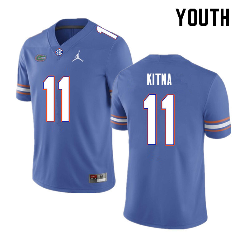 Youth #11 Jalen Kitna Florida Gators College Football Jerseys Sale-Royal - Click Image to Close